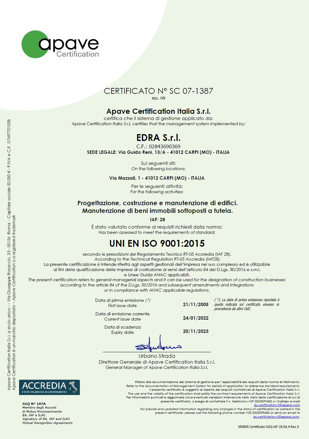 certificazione iso9001
